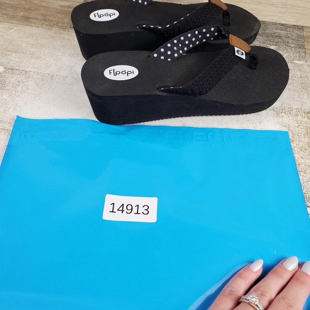 Floopi Anna Womens Wedge Yoga Mat Thong Flip Flop Sz 8 Black Slip On Comfort